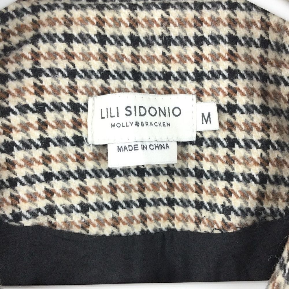 Lili Sidonio by Molly Bracken, Houndstooth Bomber Jacket - Size Medium - Picture 4 of 10